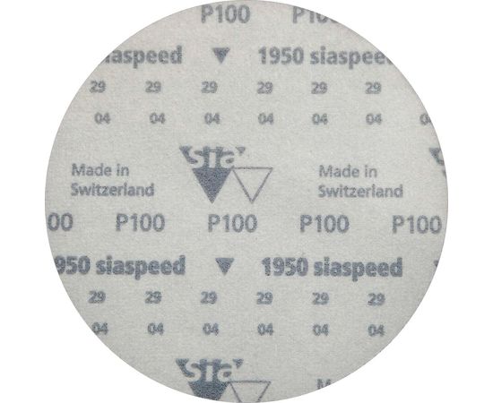 Круг шлифовальный на липучке siaspeed 1950 (5+1 шт; 150 мм; без отверстий; P100) sia Abrasives ss6-150-0-100 – изображение 2