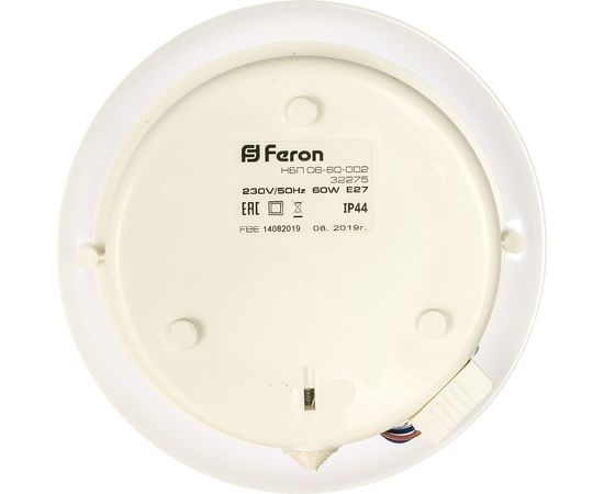 Накладной светильник FERON с фото-шумовым датчиком IP44 , 220V 60Вт Е27, НБП 06-60-002, 32275 – изображение 2