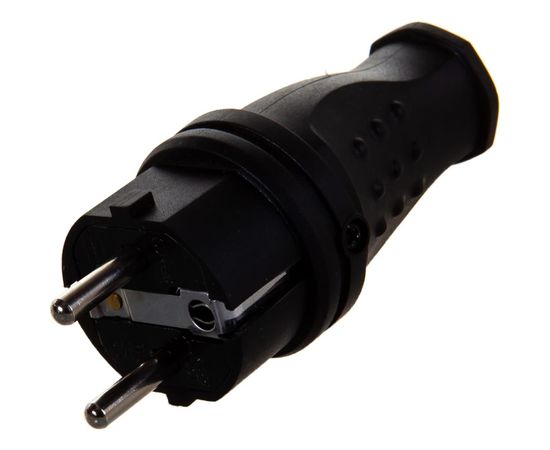 Прямая каучуковая вилка EKF 230В, 2P+PE, 16A, IP44 SQRPS-011-16-230-44 – изображение 3