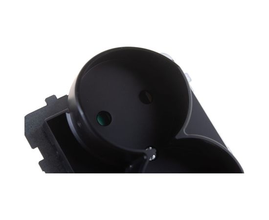 Розетка Ospel Sonata 2-я б/з, со шторками, без рамки, черный металлик GP-2RRP/m/33 – изображение 3