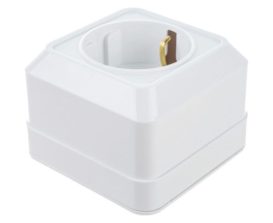 Одинарная розетка IN HOME с заземлением, со шторками BOLLETO белая накладная 7028х 4690612000954 – изображение 3