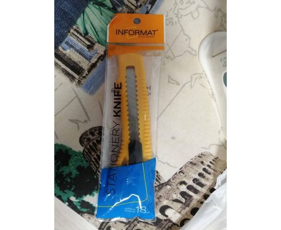 Канцелярский нож INFORMAT 18 мм, с фиксатором CIF18 – изображение 4