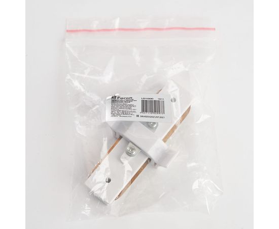 Прямой коннектор для шинопровода, белый Feron LD1000 10314 – изображение 6