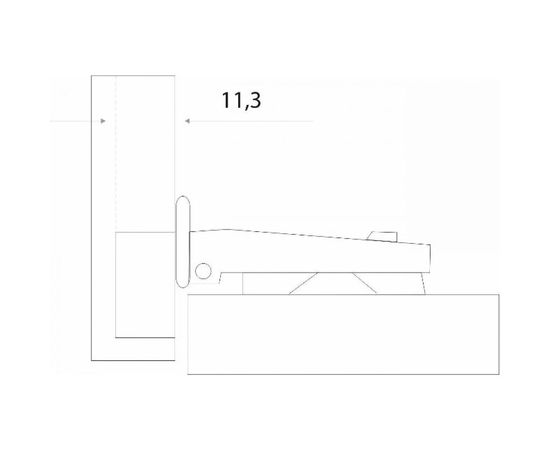 Накладная петля с доводчиком Trodos 11.09.02 CLIP-ON 314007 – изображение 7