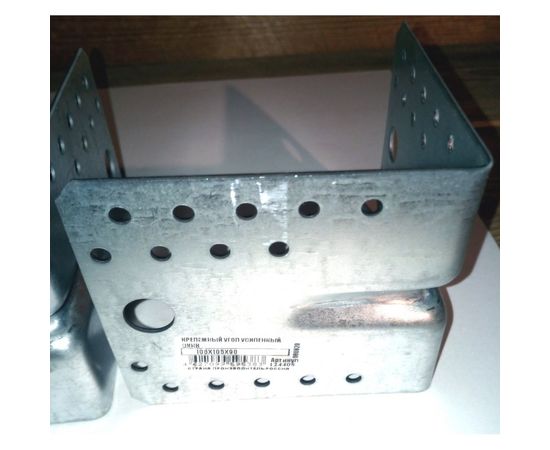 Крепежный усиленный уголок Tech-Krep оцинкованный 105х105х90х2,0 мм - накл. 124408 – изображение 7