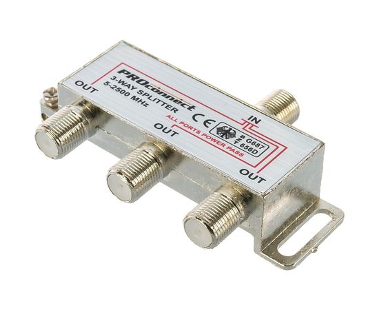 Делитель PROconnect ТВ х 3 под F разъём 5-2500 МГц СПУТНИК 05-6202-4 