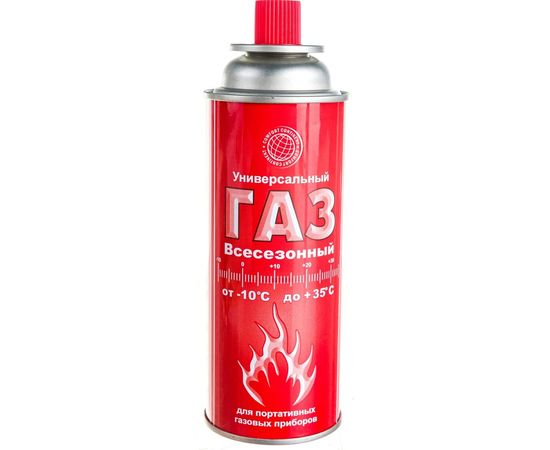 Цанговый баллон газ всесезонный 400 мл (универсальный, для портативных газовых приборов, бутан/пропан) 70/30 СПЕЦ СИБ-400 