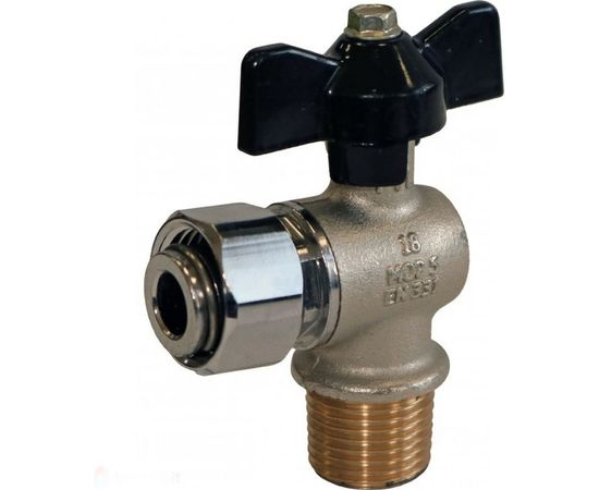 Кран шаровой угловой STOUT НР/накидная гайка 3/4x3/4 SVB-0010-000020 