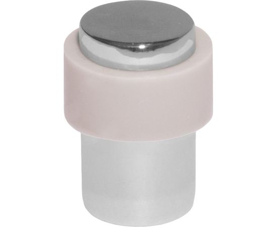 Дверной упор DOORLOCK DL DS004 CR полированный хром, 23/29 мм, высота 40 мм, серая резина 74230 