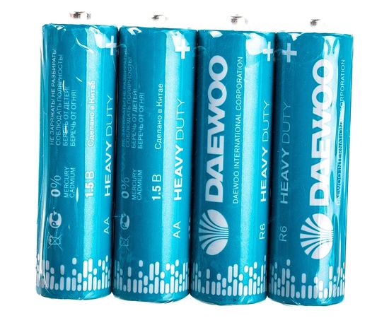 Солевая батарейка DAEWOO R 6 Heavy Duty 2021 4S 5029279 