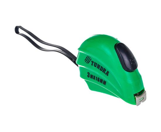 Рулетка TUNDRA пластиковый корпус, автостоп, 3 м х 16 мм 881698 – изображение 2