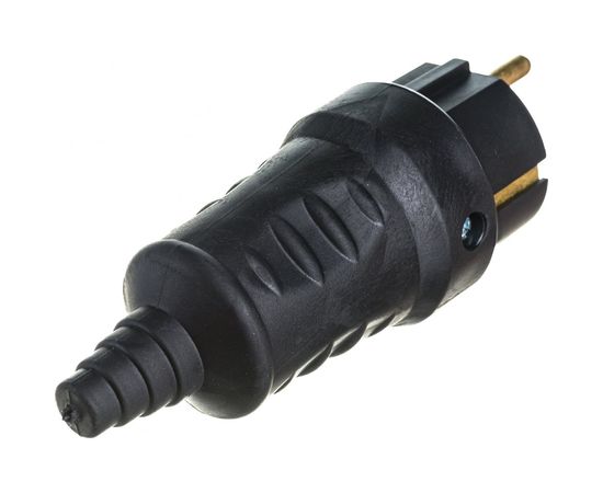 Вилка Bylectrica штепсельная с заземляющим контактом каучук, В16-362 – изображение 2