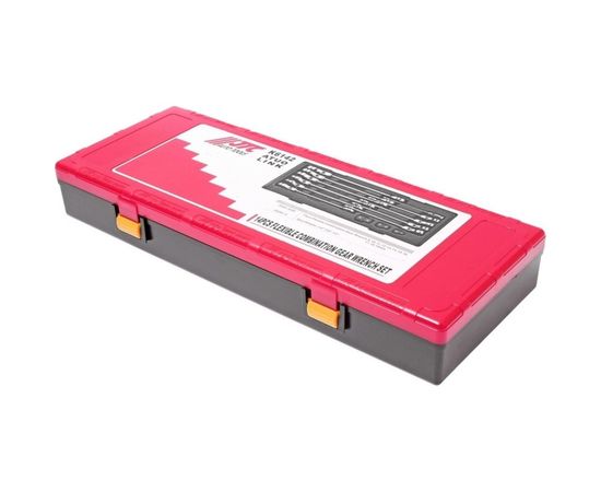 Набор комбинированных трещоточных ключей с подвижной головкой JTC 8-19 мм 14 предметов 1-K6142 – изображение 2