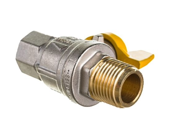 Шаровой кран для газа RUB 1/2 DN15 PN40, ВР-НР, серия ROMA S.84, бабочка S84D26 – изображение 2