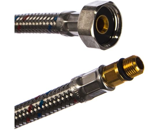 Гибкая подводка для воды M 10 18мм х ВР 1/2 400 мм STOUT SHF-0025-181015 RG008P0SIFA2H5 – изображение 2