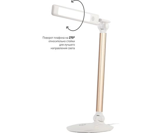 Настольный светильник ЭРА NLED-456-10W-W-G белый с золотом Б0028436 – изображение 2