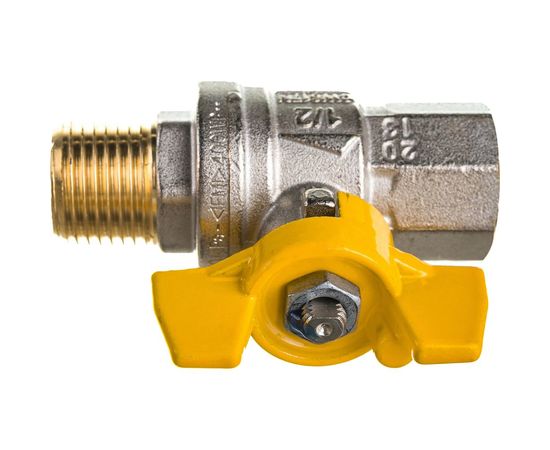 Шаровой кран для газа RUB 1/2 DN15 PN40, ВР-НР, серия ROMA S.84, бабочка S84D26 – изображение 3