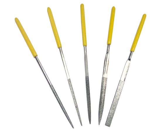 Надфили ULTIMA алмазные, 140х70х3 мм, комплект 5шт, 125001 – изображение 3