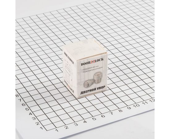 Дверной упор DOORLOCK DL DS004 CR полированный хром, 23/29 мм, высота 40 мм, серая резина 74230 – изображение 3