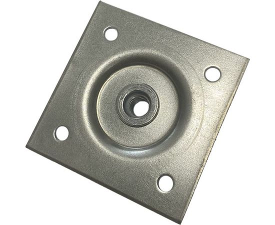 Опорная пластина Lucky Guy облегченная, 60х60х2,0 мм с гайкой М10, оцинк. 200 01 6060 М10 0р – изображение 3