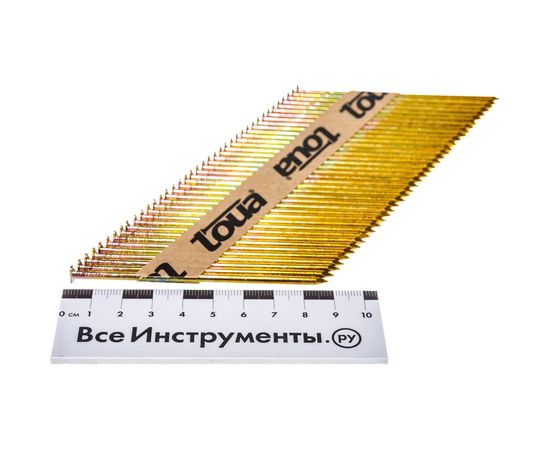 Гвоздь по дереву (3,05х90 мм, 2000шт.) гладкий c гальваническим покрытием TOUA 30590SMEG – изображение 3