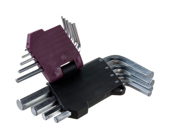 Набор торцевых шестигранных коротких ключей Thorvik HKS9S H1.5-H10, 9 предметов 53021 – изображение 4