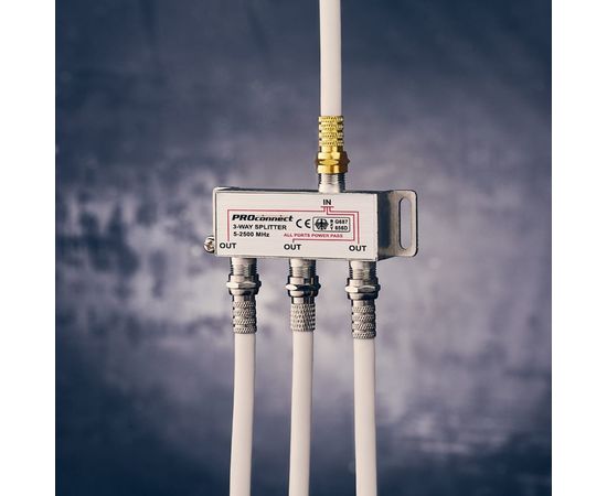 Делитель PROconnect ТВ х 3 под F разъём 5-2500 МГц СПУТНИК 05-6202-4 – изображение 4