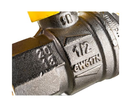 Шаровой кран для газа RUB 1/2 DN15 PN40, ВР-НР, серия ROMA S.84, бабочка S84D26 – изображение 4