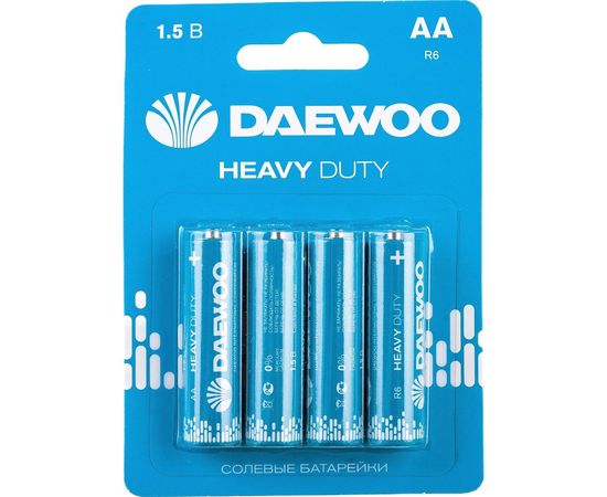 Солевая батарейка DAEWOO R 6 Heavy Duty 2021 BL-4 5029309 – изображение 4