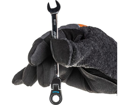 Набор комбинированных трещоточных ключей с подвижной головкой JTC 8-19 мм 14 предметов 1-K6142 – изображение 4