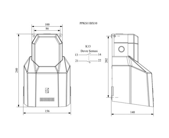 Педаль Emas с защитной крышкой из пластика 1НО+1НЗ PPKS11BX10 – изображение 4