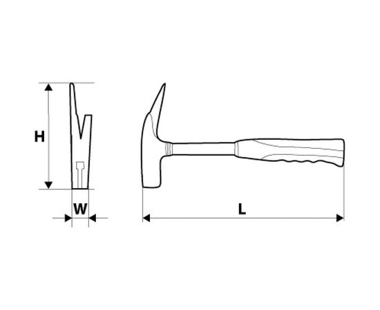 Шиферный молоток TOPEX с двухкомпонентной рукояткой, 600 г 02A140 – изображение 6