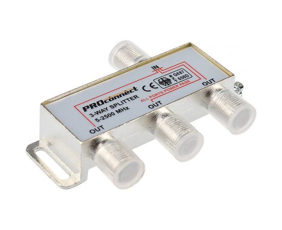 Делитель PROconnect ТВ х 3 под F разъём 5-2500 МГц СПУТНИК 05-6202-4 – изображение 7