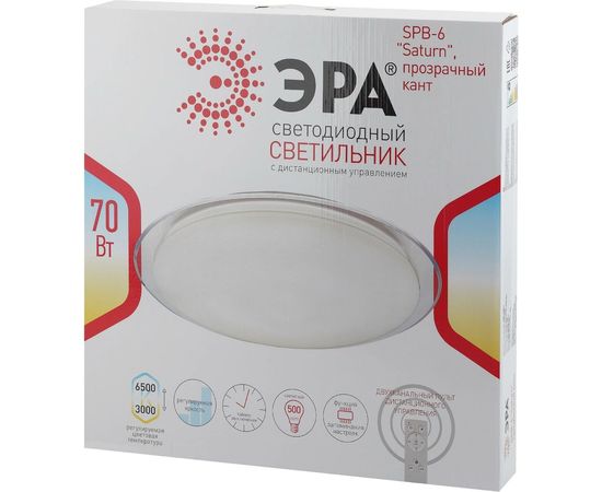 Светодиодный светильник ЭРА SPB-6 Saturn 70 70Вт 3000-6500К 5950 Лм с пультом ДУ 556x76 мм Б0036367 – изображение 9