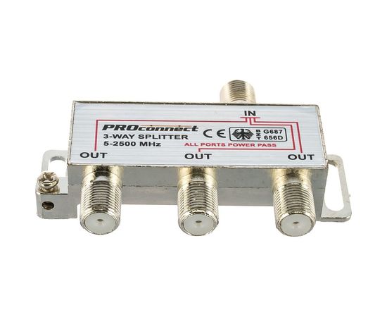 Делитель PROconnect ТВ х 3 под F разъём 5-2500 МГц СПУТНИК 05-6202-4 – изображение 9