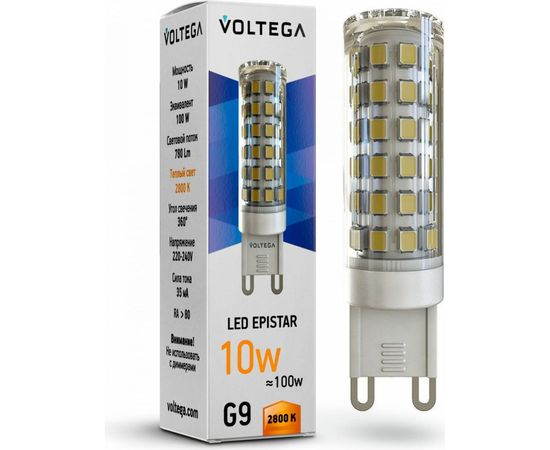 Светодиодная лампа VOLTEGA Капсула G9 2800К 10W 7038 