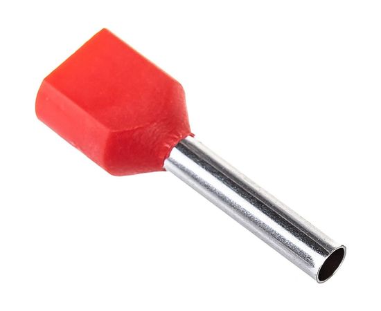 Наконечник-гильза IEK НШвИ 2x1,5-12, красный, ИЭК, НГИ2, 100 шт, UTE10-D2-6-100 