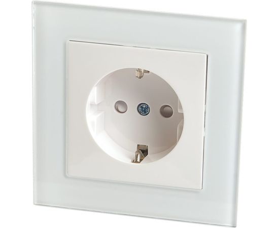 Электрическая 1-местная розетка STEKKER с заземлением, серия Катрин, GLS16-7010-01, белый 39167 