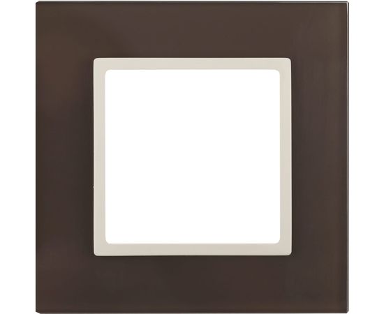 Рамка ЭРА 14-5101-31 на 1 пост, стекло, Elegance, мокко+слоновая кость Б0034485 