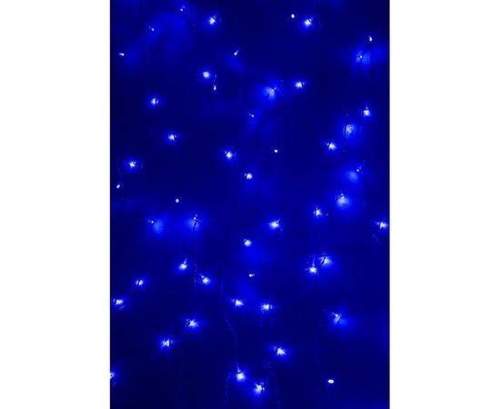 Гирлянда Neon-Night ДОЖДЬ занавес 1.5х1.5м, прозрачный ПВХ, 144 LED СИНИЕ IP20 235-033 