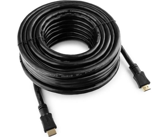 Кабель Cablexpert HDMI v1.4, 19M/19M, 15м, черный, позолоченные разъемы, экран, пакет CC-HDMI4-15M 