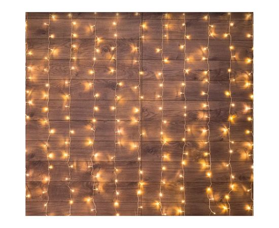 Светодиодная гирлянда NEON-NIGHT Дождь 8 режимов 2х3м 240 LED прозрачный провод тёплый-белый 235-066 