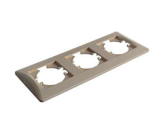 Рамка GUSI ELECTRIC Ugra 3-местная, цвет бежевый С1130-003 – изображение 2