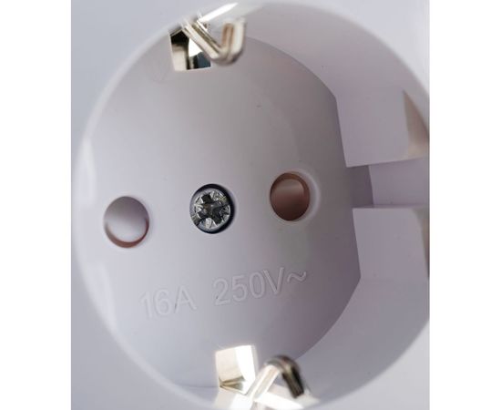 Электрическая 1-местная розетка STEKKER с заземлением, серия Катрин, GLS16-7010-01, белый 39167 – изображение 2