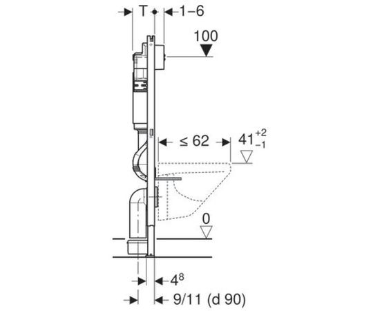 Монтажная рама GEBERIT 458.124.21.1 SET111.153.00.1+ 111.839.00.1 + кноп. 115.125.21.1 00000043781 – изображение 2