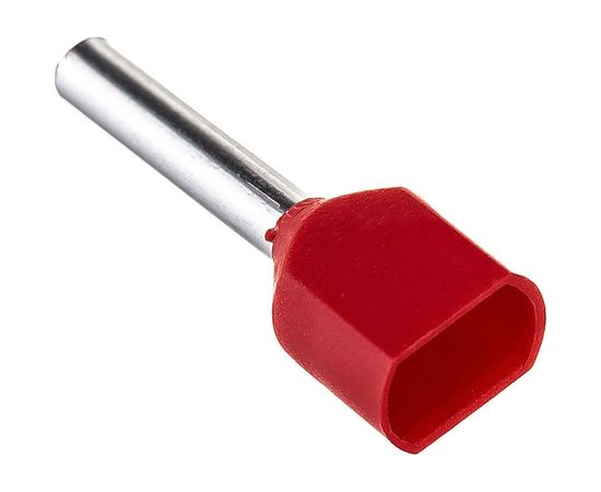 Наконечник-гильза IEK НШвИ 2x1,5-12, красный, ИЭК, НГИ2, 100 шт, UTE10-D2-6-100 – изображение 2