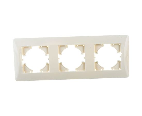 Рамка GUSI ELECTRIC Ugra 3-местная, цвет бежевый С1130-003 – изображение 3