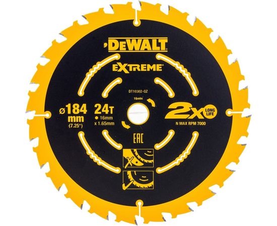 Диск пильный по дереву (184х16 мм) DEWALT DT 10302 – изображение 3