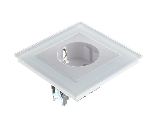 Электрическая 1-местная розетка STEKKER с заземлением, серия Катрин, GLS16-7010-01, белый 39167 – изображение 3