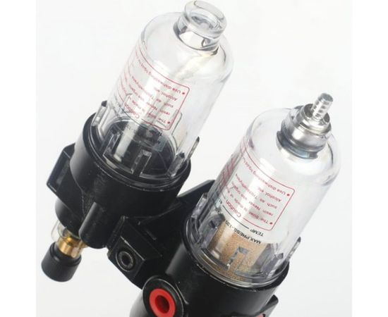 Фильтр влагоотделитель с лубрикатором FRL 180 1/4F PATRIOT 830901001 – изображение 4